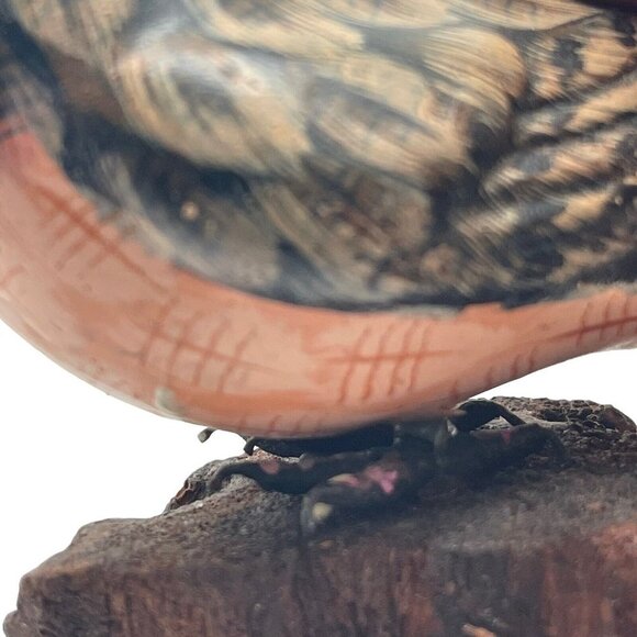 Vintage Enesco Owl Perched On Wood Figurine 1986 - Picture 12 of 16
